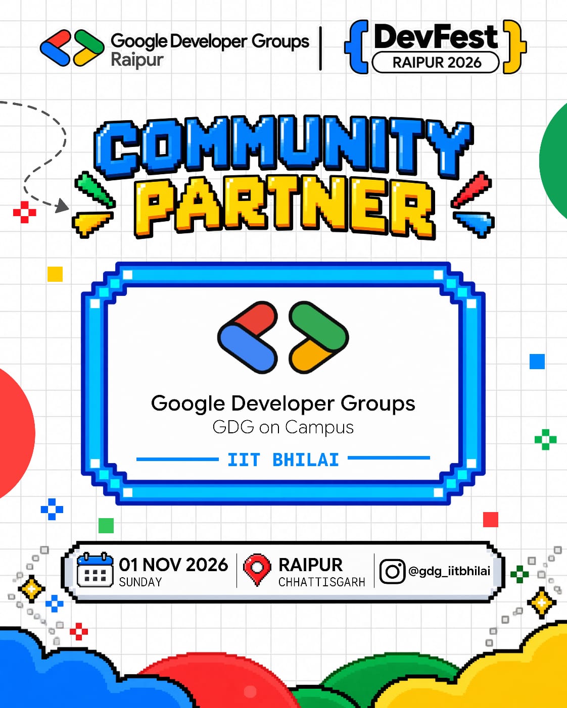 Google Developer Group IIT Bhilai - DevFest Raipur 2026 Community Partner